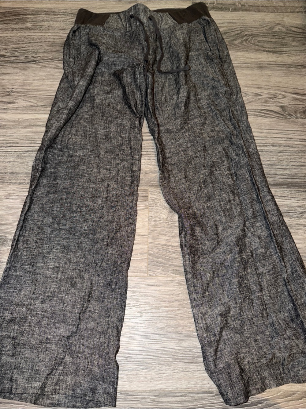 Relaxed Wide-Leg Women's Pants in Charcoal Gray